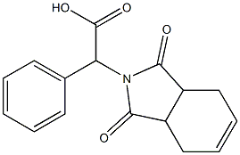 (1,3-dioxo-1,3,3a,4,7,7a-hexahydro-2H-isoindol-2-yl)(phenyl)acetic acid Struktur