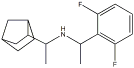 (1-{bicyclo[2.2.1]heptan-2-yl}ethyl)[1-(2,6-difluorophenyl)ethyl]amine Struktur