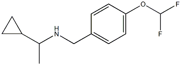 (1-cyclopropylethyl)({[4-(difluoromethoxy)phenyl]methyl})amine Struktur