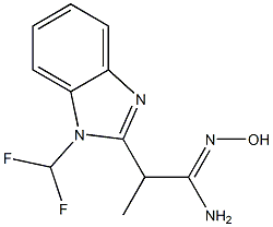 (1Z)-2-[1-(difluoromethyl)-1H-benzimidazol-2-yl]-N'-hydroxypropanimidamide Struktur