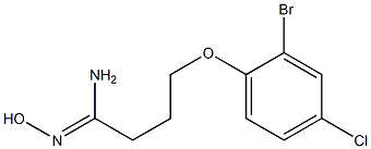 (1Z)-4-(2-bromo-4-chlorophenoxy)-N'-hydroxybutanimidamide Struktur