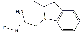 (1Z)-N'-hydroxy-2-(2-methyl-2,3-dihydro-1H-indol-1-yl)ethanimidamide Struktur