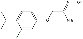 (1Z)-N'-hydroxy-2-(4-isopropyl-3-methylphenoxy)ethanimidamide Struktur