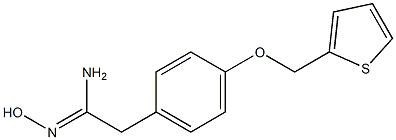 (1Z)-N'-hydroxy-2-[4-(thien-2-ylmethoxy)phenyl]ethanimidamide Struktur