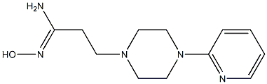 (1Z)-N'-hydroxy-3-(4-pyridin-2-ylpiperazin-1-yl)propanimidamide Struktur