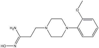 (1Z)-N'-hydroxy-3-[4-(2-methoxyphenyl)piperazin-1-yl]propanimidamide Struktur