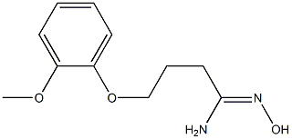 (1Z)-N'-hydroxy-4-(2-methoxyphenoxy)butanimidamide Struktur