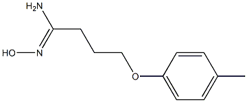 (1Z)-N'-hydroxy-4-(4-methylphenoxy)butanimidamide Struktur