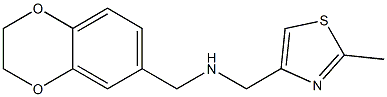 (2,3-dihydro-1,4-benzodioxin-6-ylmethyl)[(2-methyl-1,3-thiazol-4-yl)methyl]amine Struktur