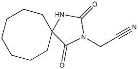 (2,4-dioxo-1,3-diazaspiro[4.7]dodec-3-yl)acetonitrile Struktur