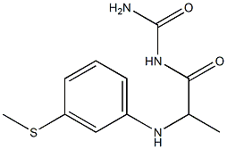 (2-{[3-(methylsulfanyl)phenyl]amino}propanoyl)urea Struktur