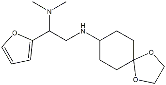 (2-{1,4-dioxaspiro[4.5]decan-8-ylamino}-1-(furan-2-yl)ethyl)dimethylamine Struktur