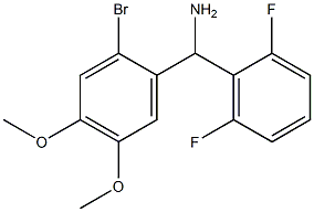 (2-bromo-4,5-dimethoxyphenyl)(2,6-difluorophenyl)methanamine Struktur