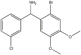 (2-bromo-4,5-dimethoxyphenyl)(3-chlorophenyl)methanamine Struktur