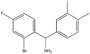 (2-bromo-4-fluorophenyl)(3,4-dimethylphenyl)methanamine Struktur