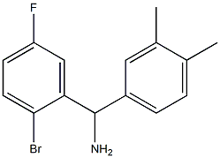 (2-bromo-5-fluorophenyl)(3,4-dimethylphenyl)methanamine Struktur