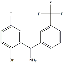 (2-bromo-5-fluorophenyl)[3-(trifluoromethyl)phenyl]methanamine Struktur