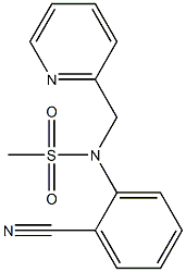 (2-cyanophenyl)-N-(pyridin-2-ylmethyl)methanesulfonamide Struktur