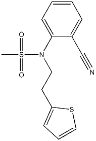 (2-cyanophenyl)-N-[2-(thiophen-2-yl)ethyl]methanesulfonamide Struktur