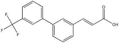 (2E)-3-[3'-(trifluoromethyl)-1,1'-biphenyl-3-yl]acrylic acid Struktur