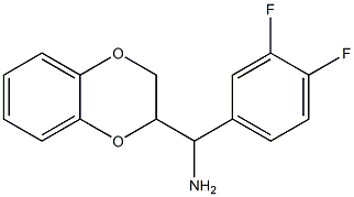 (3,4-difluorophenyl)(2,3-dihydro-1,4-benzodioxin-2-yl)methanamine Struktur