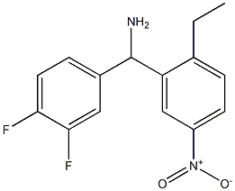 (3,4-difluorophenyl)(2-ethyl-5-nitrophenyl)methanamine Struktur