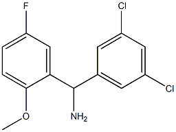 (3,5-dichlorophenyl)(5-fluoro-2-methoxyphenyl)methanamine Struktur