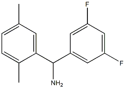 (3,5-difluorophenyl)(2,5-dimethylphenyl)methanamine Struktur