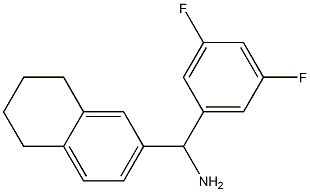 (3,5-difluorophenyl)(5,6,7,8-tetrahydronaphthalen-2-yl)methanamine Struktur