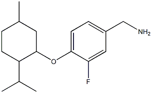 (3-fluoro-4-{[5-methyl-2-(propan-2-yl)cyclohexyl]oxy}phenyl)methanamine Struktur