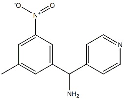 (3-methyl-5-nitrophenyl)(pyridin-4-yl)methanamine Struktur