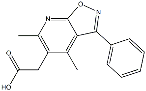 (4,6-dimethyl-3-phenylisoxazolo[5,4-b]pyridin-5-yl)acetic acid Struktur