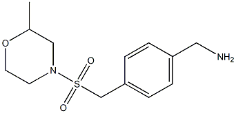 (4-{[(2-methylmorpholine-4-)sulfonyl]methyl}phenyl)methanamine Struktur