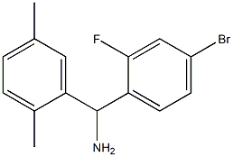 (4-bromo-2-fluorophenyl)(2,5-dimethylphenyl)methanamine Struktur