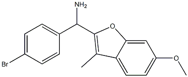 (4-bromophenyl)(6-methoxy-3-methyl-1-benzofuran-2-yl)methanamine Struktur