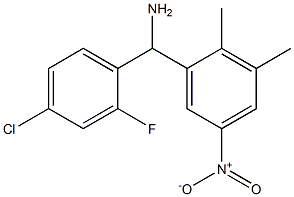 (4-chloro-2-fluorophenyl)(2,3-dimethyl-5-nitrophenyl)methanamine Struktur