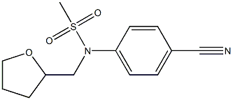 (4-cyanophenyl)-N-(oxolan-2-ylmethyl)methanesulfonamide Struktur