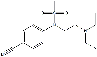 (4-cyanophenyl)-N-[2-(diethylamino)ethyl]methanesulfonamide Struktur