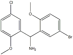 (5-bromo-2-methoxyphenyl)(5-chloro-2-methoxyphenyl)methanamine Struktur