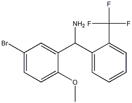 (5-bromo-2-methoxyphenyl)[2-(trifluoromethyl)phenyl]methanamine Struktur