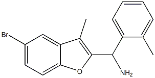 (5-bromo-3-methyl-1-benzofuran-2-yl)(2-methylphenyl)methanamine Struktur