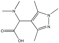 (dimethylamino)(1,3,5-trimethyl-1H-pyrazol-4-yl)acetic acid Struktur