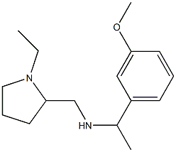 [(1-ethylpyrrolidin-2-yl)methyl][1-(3-methoxyphenyl)ethyl]amine Struktur