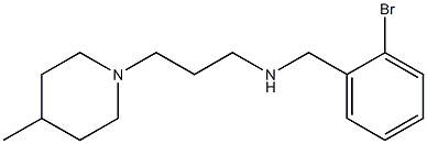 [(2-bromophenyl)methyl][3-(4-methylpiperidin-1-yl)propyl]amine Struktur