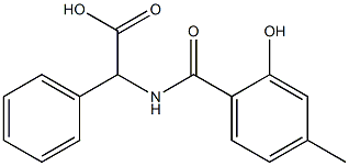 [(2-hydroxy-4-methylbenzoyl)amino](phenyl)acetic acid Struktur