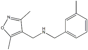 [(3,5-dimethyl-1,2-oxazol-4-yl)methyl][(3-methylphenyl)methyl]amine Struktur