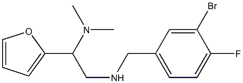 [(3-bromo-4-fluorophenyl)methyl][2-(dimethylamino)-2-(furan-2-yl)ethyl]amine Struktur