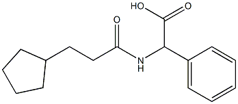 [(3-cyclopentylpropanoyl)amino](phenyl)acetic acid Struktur