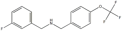 [(3-fluorophenyl)methyl]({[4-(trifluoromethoxy)phenyl]methyl})amine Struktur