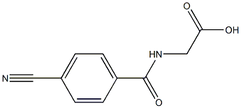 [(4-cyanobenzoyl)amino]acetic acid Struktur